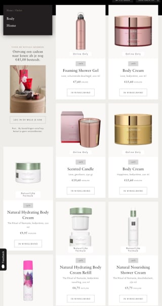 Tot 50% korting op nieuwe items bij Rituals outlet