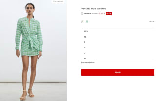 Vestido lazo cuadros para Mujer por 6.99€