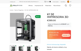Impresora 3D Creality K1 SE por 289€