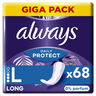 Always Daily Protect Long Inlegkruisjes 68 stuks 3 voor €14 bij Kruidvat