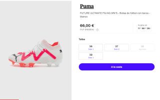 Botas de futbol de mujer Puma FUTURE ULTIMATE FG/AG por 66€