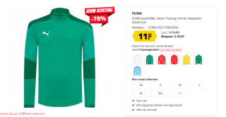 PUMA teamFINAL Heren Training Sweatshirt voor €11,99 bij Sport-korting