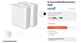 2x Asus ZenWifi Mesh Systeem XD6S voor €139 bij iBOOD