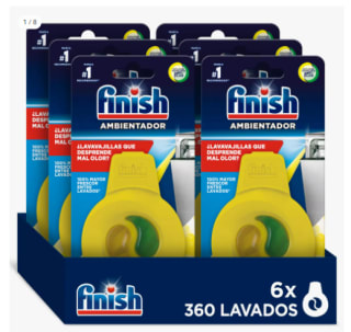 Pack 6 Finish Ambientador Lavavajillas Limón por 5.93€