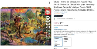 Puzzle de 1000 Piezas, Tierra de Dinosaurios marca Educa por 7€