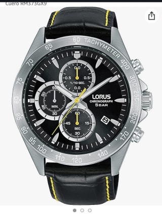 Lorus Reloj Analógico para Hombre de Cuarzo con Correa en Cuero RM373GX9 por 49,29€