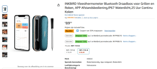 INKBIRD INT-11X-B vleesthermometer voor €62,99 bij Amazon