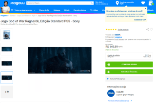 Jogo: God of War Ragnarök para PS5 - R$ 149,99