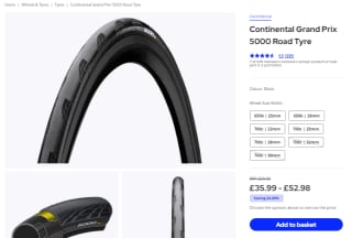 Shop Continental Grand Prix 5000 700c road bike tyre from Chain Reaction Cycles for £35.99