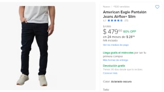 Jeans American Eagle Airflex+ Slim por $480 | Descuento Mercado Libre
