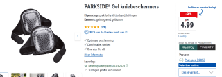 PARKSIDE Gel kniebeschermers voor €4,99 in de Lidl Shop