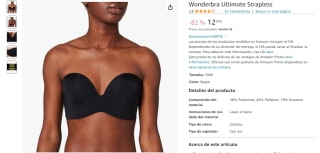 Wonderbra Ultimate Strapless. Sujetador sin tirantes por 12€