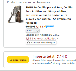 SHINLEA Cepillo para el Pelo por 7,14€