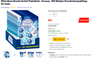 Witte Reus Actief Oceaan Toiletblok 10 x 2 stuks voor €20 bij Bol