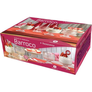 Conjunto com 6 Taças de Sobremesa da Wheaton Barroco - R$ 34,99