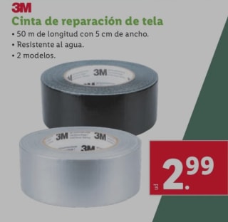 50m Cinta americana 3M gris o negra a 2,99€