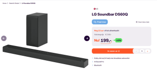 LG Soundbar DS60Q voor €199 bij Ibood