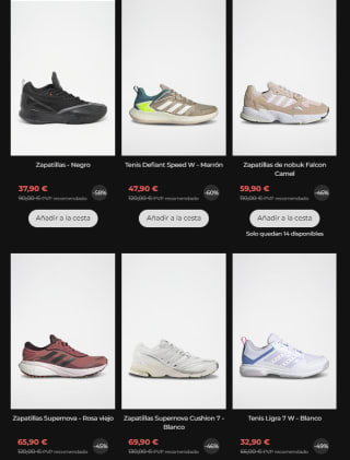 Ofertas hasta 70% + 10€ EXTRA en tus compras Adidas calzado y ropa