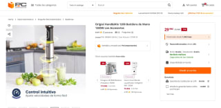 Batidora de Mano 1200W con Accesorios Origial Hand&Mix por 29,99€