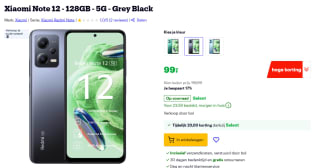 Xiaomi Redmi Note 12 5G 128 GB voor €99 met Bol select