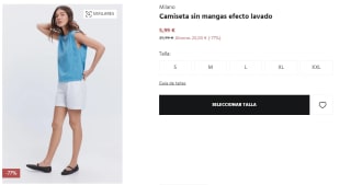 Camiseta sin mangas efecto lavado para Mujer Milano por 5.99€