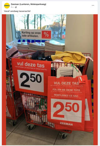 Zeeman tassenactie is er weer: Alles in de tas voor €2,50 bij Zeeman