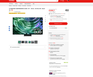 SAMSUNG TV OLED 4K 2024 55S93D Smart TV de 55" por solo 1.059€