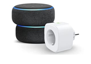 Kit de Hogar digital: 2 Echo Dot (3.ª generación), Tela de color antracita + Meross enchufe inteligente WiFi por 34.98€