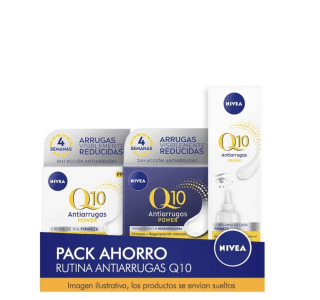 Crema Nivea Q10 Antiarrugas Power Pack ahorro cuidado facial de día + noche y contorno de ojos por 18,39€ (Nuevos usuarios 11,03€)