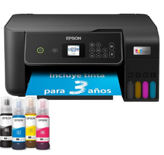 Impresora Multifunción Epson ET-2870, Impresión Copia Escaneo, Wifi, Color, 10ppm, Hasta 3 años de tinta incluida por 161.99€