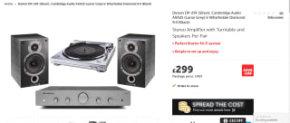 Stereo Amplifier with Turntable and Speakers for £299 at RicherSounds