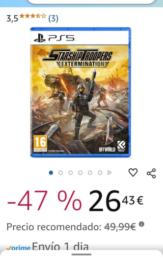 Starship Troopers Extermination PS5 por 25,56€.