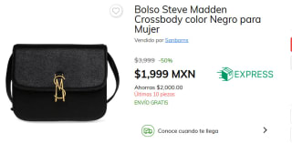 Bolso Steve Madden por $1,999 en Claro Shop