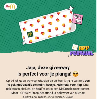 Gratis McDonald's Zonnebril Hoesje