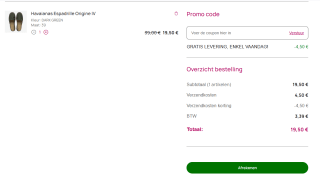 Tot 50% korting in de sale + gratis verzending bij Havaianas