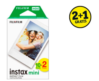 2+1 gratis op Fujifilm Instax Mini Instant Film Fotopapier 2 x 10 stuks bij Kruidvat