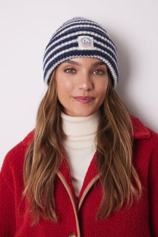 Gorro tipo beanie de rayas navy por 4.99€