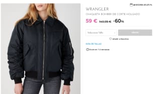 Chaqueta Holgada para Mujer Wrangler Buffer por 59€
