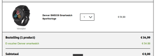 Bij aankoop van Gilette Scheermesjes een Denver SWG339 Smartwatch Sporthorloge gratis twv €54.99 bij Kruidvat