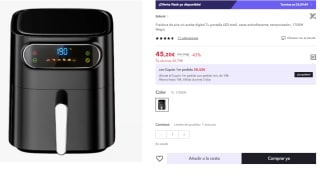 Seleok Freidora de aire sin aceite digital 7L por 45.2€ (Cuenta Nueva 35.2€)