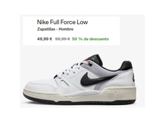 Zapatillas de Hombre Nike Full Force Low por 49.99€