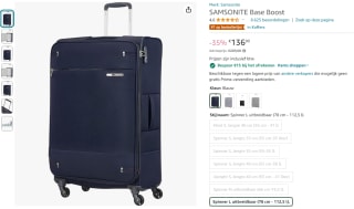 Samsonite Base Boost 78cm reiskoffer voor €121 bij Amazon