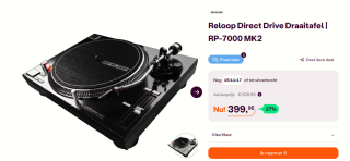 Reloop RP-7000 MK2 Deep Black DJ-draaitafel voor €399,95 bij Ibood