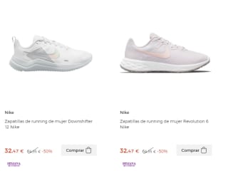 Calzado deportivo Adidas y Nike desde solo 17.49€