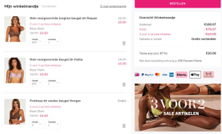 3 halen 2 betalen op alle sale van Hunkemöller