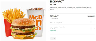 Big Mac à 11,70€