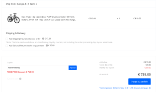 Bicicleta eléctrica Halo Knight H02 motor 750W batería de 48 V 16 Ah por 759€