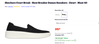 Skechers Court Break Instapschoenen voor €35,97 bij Bol