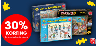 30% korting op geselecteerde Jan van Haasteren & Wasgij puzzels bij Top1toys
