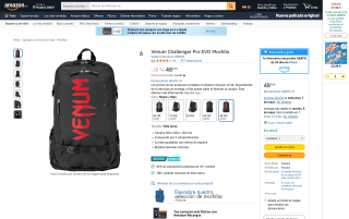 Mochila Venum Challenger Pro EVO por 48,74€